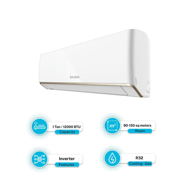 EcoStar AC 1 TON Inverter Duke Series (Heat & Cool) With 10 Years Brand Warranty