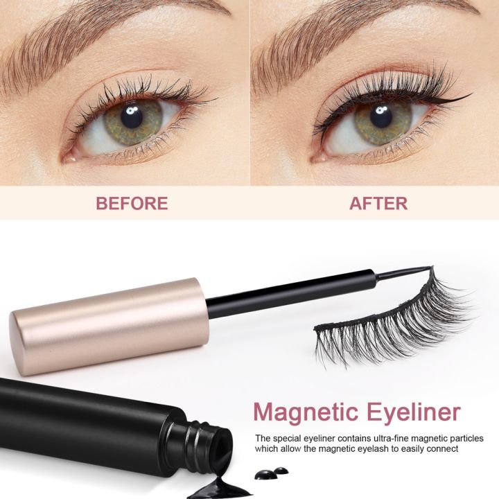 magnetic eyelashes suit with magnetic liner, lash holder and 5 different pairs of lashes