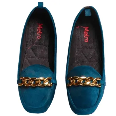 Women’s Velvet Pumps Chain Style Shoes Ladies Loafers ideal for girls