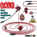 Gamerz P1000 / P-1000 Gaming Earphones Handsfree FOR PUBG In Ear Headphones pubg Wired Earphones Earbuds Headset Noise Cancelling Stereo Computer Gamer Headphones with Dual Mic for Mobile Phone PS4 tablets - Gaming handfree red. 