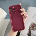 Case For Iphone 6 6S 7 8 Plus 15 14 13 11 12 Mini Pro Max X XS XR Phone Case Wine Red Matte Soft Anti-Knock Plain Cover Cute Candy Color High Quality Bumper Cartoon. 