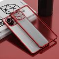 Caisng for Xiaomi Mi 11 Ultra Straight Edge Electroplating Matte Translucent Protective Case Cover. 