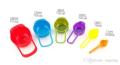 Plastic Colorful Measuring Spoon Cup 6 pcs Set Multi-Function Kitchen Tools Set. 