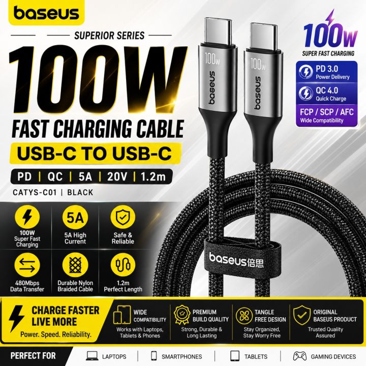 Baseus Fast Charging Data Cable Type-C 100W