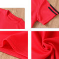 2 Pcs Children Boys Suits Short-sleeved T-shirt + Shorts Quick Dry Sports Clothes Set color:2103 short-sleeved suit red baby age:3-4year size:110 yards. 
