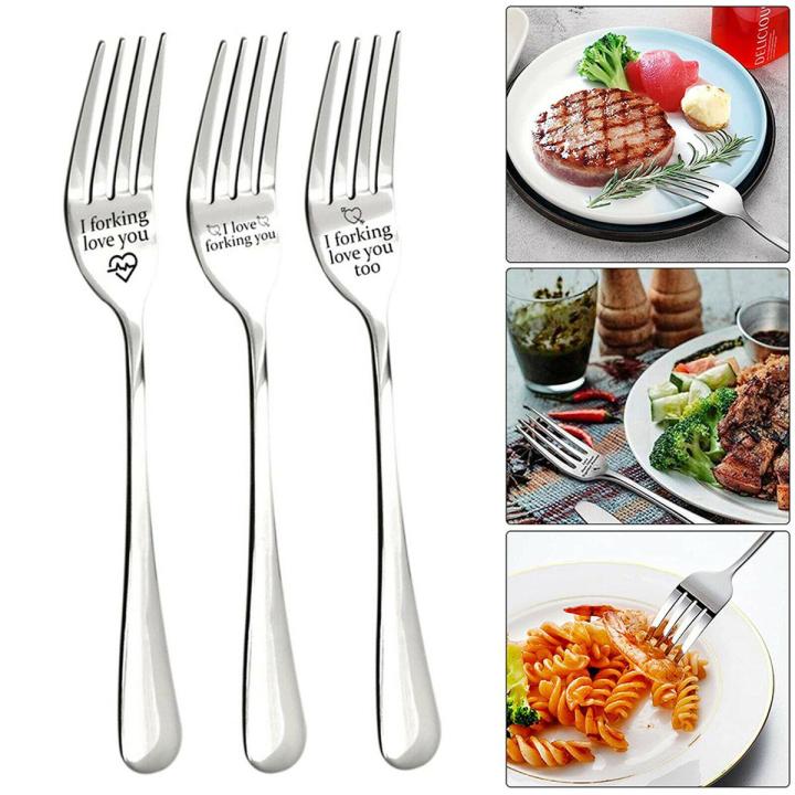 Fork Present Stainless Steel Tableware I Forking Love You Valentines Day Gift Anniversary For Boyfriend Girl