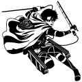 Anime Large Stickers For Car Sticker Auto Parts Attack on Titan Levi Ackerman A Side Door Decoration Die Cutting Vinyl Decals ID 4829. 