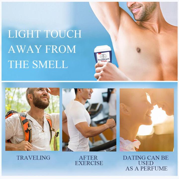 50ml Summer Men's Body Lotion Pure Natural Dry Non-fading Antiperspirant Refreshing Body Remover Armpit Underarm Smell Spray
