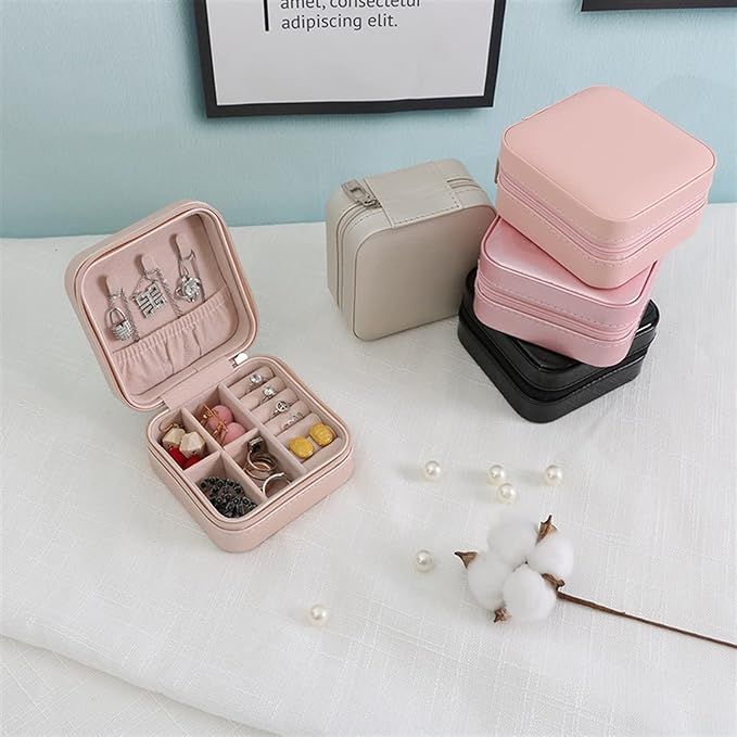 Jewellery Box Organiser, Mini Jewellery Box Travel PU Leather