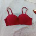 Elegant Single padded Half Cup Wired Pushup Bra With Removable straps. 