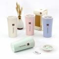 Portable wheat straw plastic Double layer coffee cup. 