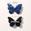2/4/5Pcs Girls Cute Sequins Double Butterfly Clip Hairpins DIY Headwear Bow Decor Hairgrip Children Hair Accessories. 