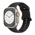 Applicable iwatch9 Apple S7 Watch Monochrome 8 Word Buckle Silicone Watch Strap Butterfly Buckle Sports ultra2 Watch band. 