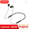 Lenovo HE05X II Bluetooth Neckband – Wireless Stereo Earphones with Mic & IPX5 Waterproof Rating. 