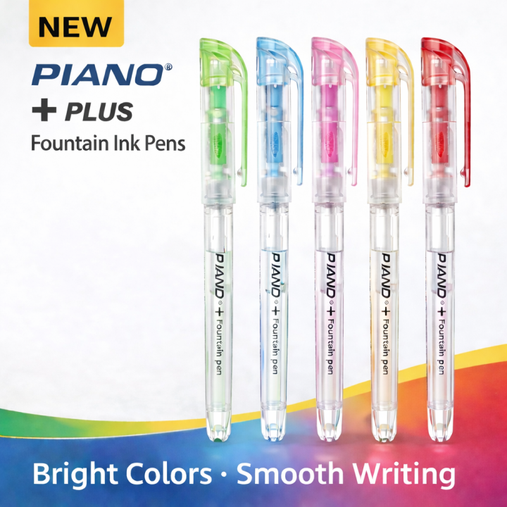 PIANO Plus Premium Transparent Body Fountain Pen – Elegant Writing Pen, Pack of 1