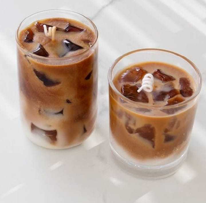 Iced Coffee Latte Candle – Cozy Coffeehouse Ambiance | Scented Soy Wax for Home Décor & Relaxation |Galaxy Bazaar