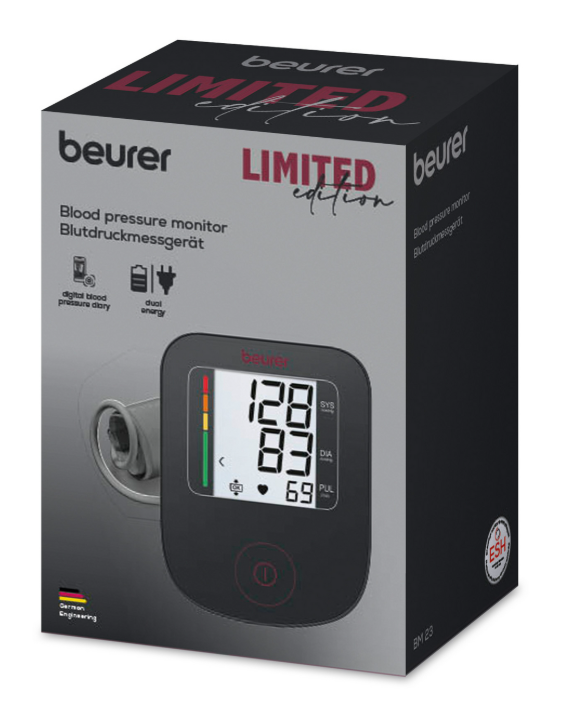 Beurer - BM 23 ( Black Limited Edition) Upper Arm Blood Pressure Monitor