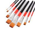 Keep_Smiling 1pcs Drawing Paint Brush Set Wooden Flat- sizes 1 to 8#. 