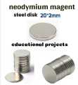 Neodymium magnet steel disk 20*2mm. 