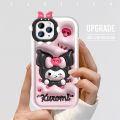 FELMYST For iPhone 11 Pro Max Back Cover Cartoon Cute Kuromi Melody Pochacco Phone Case Monster Lens Protective Soft Cover for Girl. 