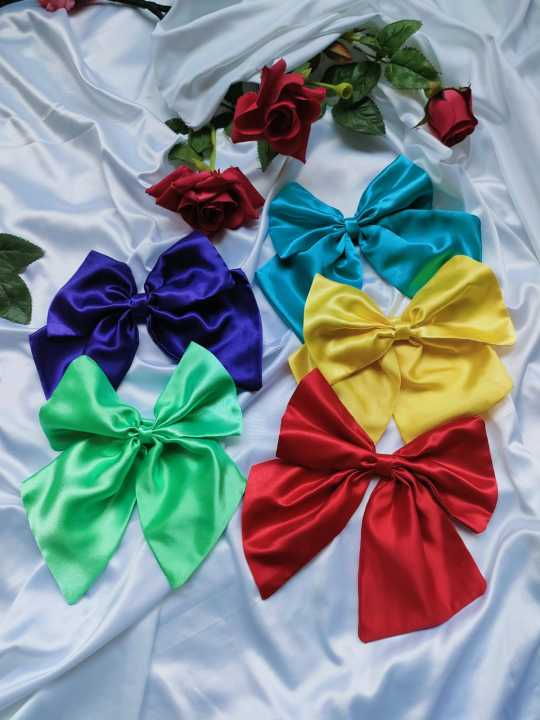 1%20Piece%20Big%20Hair%20Bow%20Ties%20Hair%20Clips%20Satin%20Two%20Layer%20Butterfly%20Bow%20For%20Girls%20&%20Women%20Bowknot%20French%20Style%20Hair%20Accessories%20-%20Girls%20Castle%20-%20Image%202
