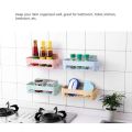 Punch-free Bathroom Shelf Plastic Bathroom Vanity Holder Shelf Storage Organizer. 