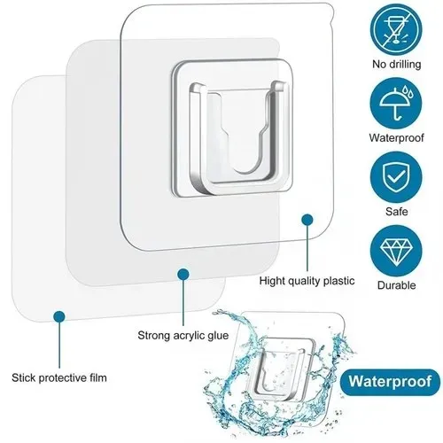 Wall%20Hooks%20Magic%20Transparent%20Sticker%20Self%20Adhesive%20Double%20Side%20Pack%20of%2005%20Pair%20(Male/Female)%20-%20Image%204