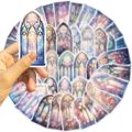 Decorative Stickers for Luggages 50pcs Cute Church Window Flower Graffiti Stickers Aesthetic Art Decals Diy Craft for Scrapbook Phone Travel Luggage Skateboard Church Window Sticker. 