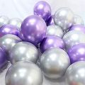 15 Silver Metallic Balloons Pack For Birthday - Anniversary Decoration - Party Decoration Chrome Balloons For Home Decoration. 