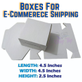 3-PLY White Hard Card Ecommerece Packing Boxes Size In Inches (4.5x4.5x2.5) For Shipment & Courier Pack Of 10, 20, 30, 40, 50 Boxes.. 