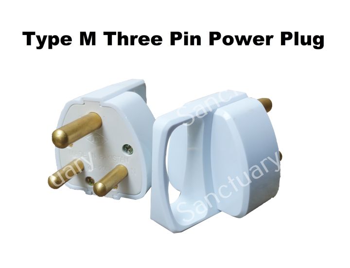 3 Pin Small Power Plug Ceramic Base 15A with Handle- High Quality