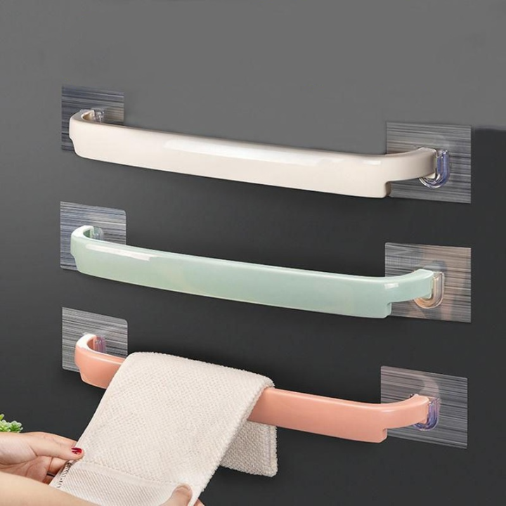 Towel Household Facks And Kitchen Towel Plastic Wall Mounted Home Bathroom Frame Adhesive Simple Bathroom Dispenser Hanging Towel Rack Kitchen