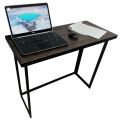 SMART FOLDING COMPUTER TABLE DARK BROWN FOR SMALL SPACE. 