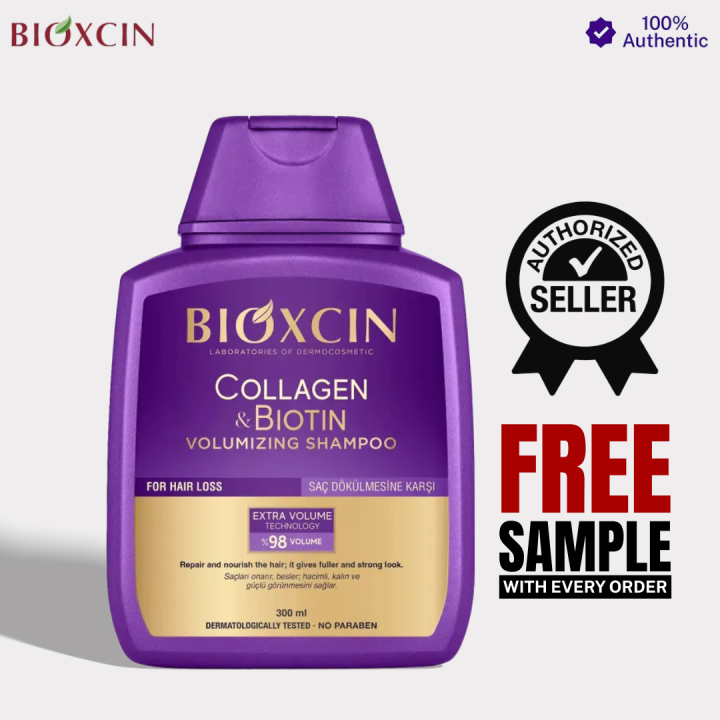 Bioxcin Collagen & Biotin Volumizing Shampoo 300ml – Hair Thickening ...