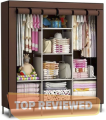 3 DOOR PORTABLE FOLDING WARDROBE CUPBOARD DIY- MULTI-COLOR. 