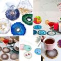 6PCS Resin Coaster Molds for DIY Geode Coasters, Home Decor. 