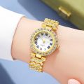 Fopul Mall 6PCS Set Quartz Watch Women Ring Necklace Earrings Rhinestone Fashion Wristwatch Female Casual Ladies Watches Bracelet Set. 