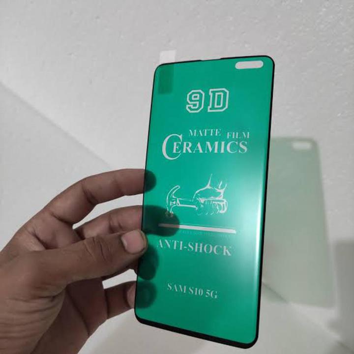 Samsung Galaxy S10 5G Ceramic Matte Screen Protector unbreakable Temper Fiber Flexible Sheet Full Edge to Edge
