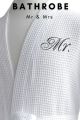 Indulge in Luxury: His & Hers Waffle Bath Robes - Mr&Mrs Embroidery Collection for Couples. 