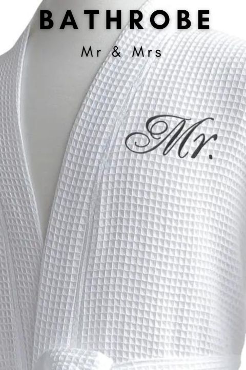 Indulge in Luxury: His & Hers Waffle Bath Robes - Mr&Mrs Embroidery Collection for Couples