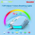 Ajazz Gaming Mouse - RGB Gaming Mouse - Professional RGB Gaming Mouse - Mouse with Programmable 7 Buttons - Plain RGB Gaming Mouse Compatible with Windows/Mac/Linux - DPI 1000Hz - AJ52 Gaming Mouse. 