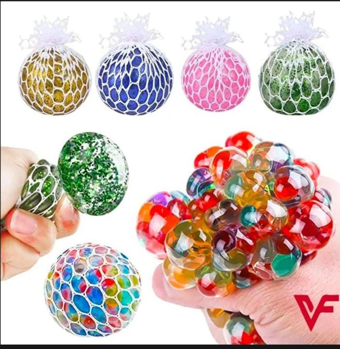 Slimy Mesh Squishy Balls Stress Relief Squeeze Grape Balls Relieve 