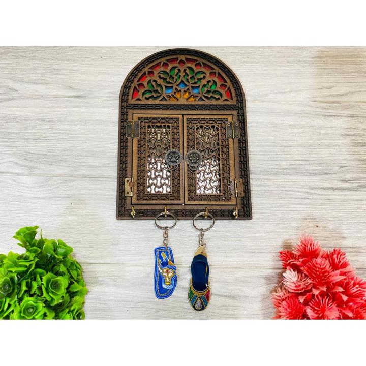 WALL MOUNTED KEY HOLDER - Antique wall decoration key holder, antique mirror for wall, Antique Home Decoration, wall hanging decoration, wall hanging mirror, Vintage Style Wall Mirror, antique door design key holder decor, unique items
