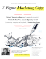 7 Figure Marketing Copy by Sean Vosler (colour book). 