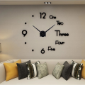 Big Eleven Dot Wall Clock Modern 3D Wooden Wall Clock 24 inch Non-ticking one AA battery DIY Quartz Clocks 3D Laser Cut Wooden Wall Clock For Living Room Home Decor(mix). 