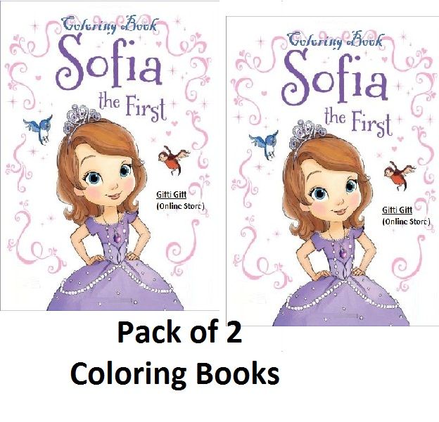 Coloring Books Sofia the first Cartoon Coloring & painting Activity For Kids (Pack of Two)
