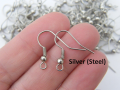 50 Pieces (25 Pairs) | Earrings Hooks Base for Jewelry making | Golden or Silver | Used in DIY Jewelry making Accessories. 