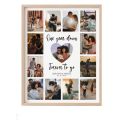 First Anniversary Gift for Him Custom Photo Collage Customize one year anniversary gift for boyfriend or 1st anniversary gift for husband wife photo frame. 