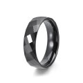 new 6MM Light Luxury Ceramic Ring White Black Square Curved Anti oxidation Ceramic Ring finger ring 643. 