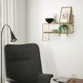 IKEA Wall Shelf Gold Color. 